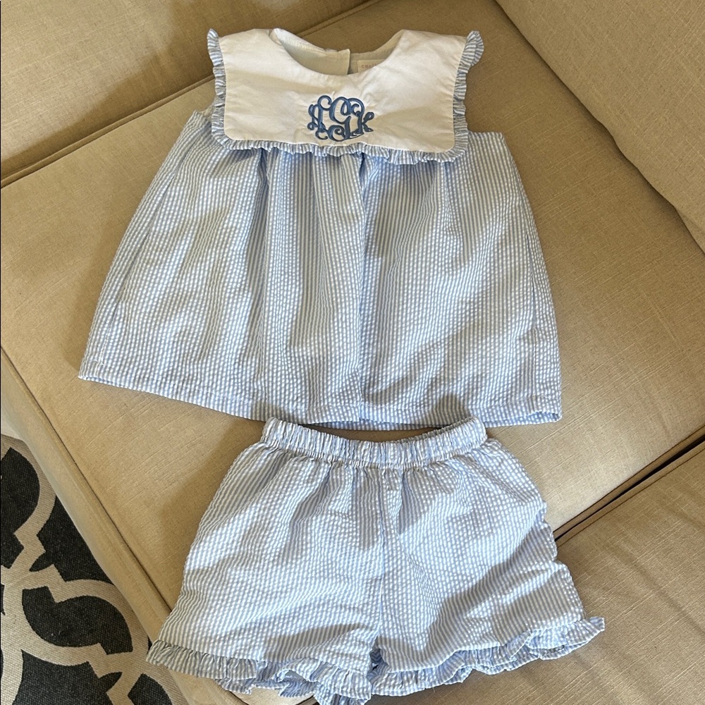 Monogrammed Short Set